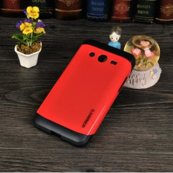 Двухкомпонентный гибридный чехол силикон/поликарбонат для Samsung Galaxy Core 2 Красный