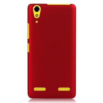 Пластиковый матовый непрозрачный чехол для Lenovo A6010 Красный