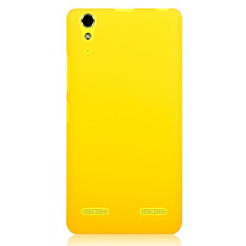 Пластиковый матовый непрозрачный чехол для Lenovo A6010 Желтый
