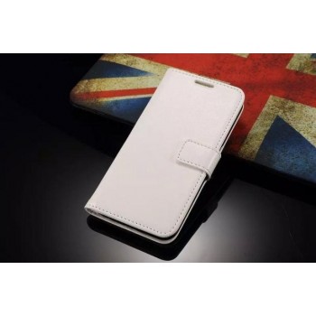 Глянцевый чехол портмоне подставка с защелкой на силиконовой основе для Samsung Galaxy S6 Edge Белый