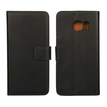 Чехол портмоне подставка с магнитной защелкой для Samsung Galaxy S6 Edge Черный