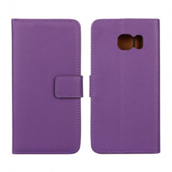 Чехол портмоне подставка с магнитной защелкой для Samsung Galaxy S6 Edge Фиолетовый