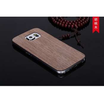 Ультратонкая 0.7 мм деревянная клеевая накладка из пород ореха и бамбука для Samsung Galaxy S6 Серый