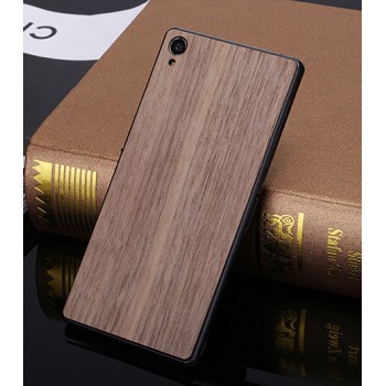 Ультратонкая 0.7 мм деревянная клеевая накладка из пород ореха и бамбука для Sony Xperia Z3 Серый