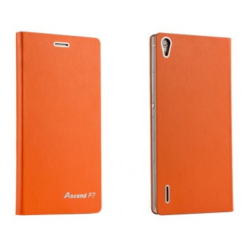 Оригинальный ультратонкий клеевой чехол для Huawei Ascend P7 Оранжевый