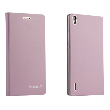 Оригинальный ультратонкий клеевой чехол для Huawei Ascend P7 Розовый