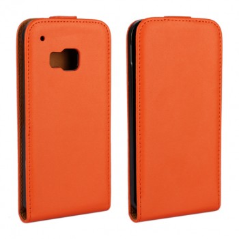 Чехол вертикальная книжка на пластиковой основе с магнитной защелкой для HTC One M9 Оранжевый