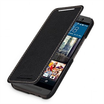 Кожаный чехол горизонтальная книжка (нат. кожа) для HTC One M9 Черный