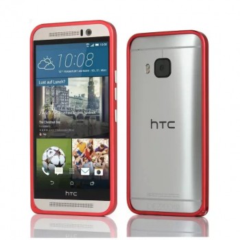 Металлический бампер для HTC One M9 Красный