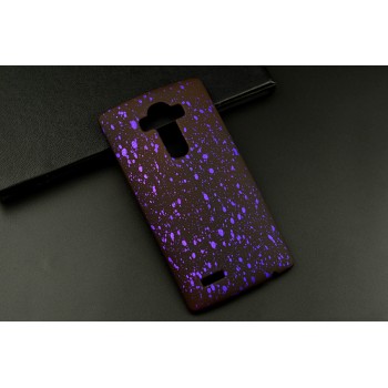 Пластиковый матовый дизайнерский чехол с голографическим принтом Звезды для LG G4 Фиолетовый