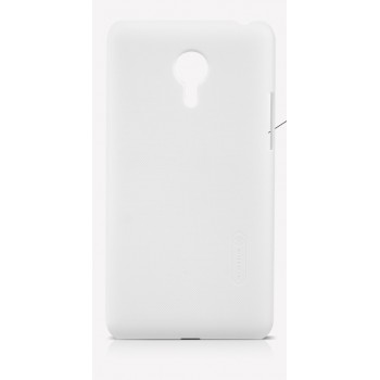 Пластиковый матовый нескользящий премиум чехол для Meizu MX4 Pro Белый