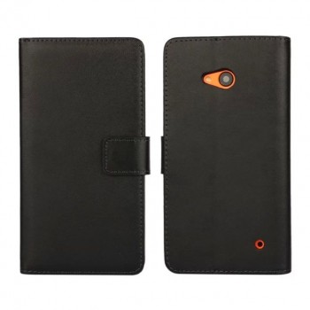 Чехол портмоне подставка с защелкой для Microsoft Lumia 640 Черный