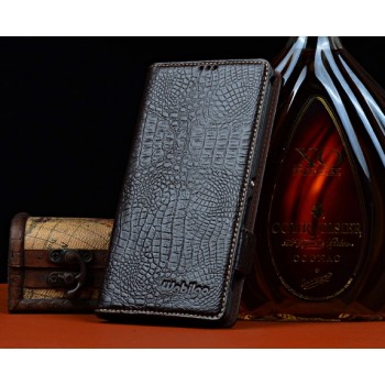 Кожаный чехол портмоне (нат. кожа крокодила) для Sony Xperia C4