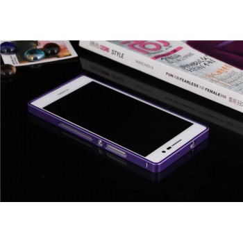 Металлический бампер для Huawei Ascend P7 Пурпурный