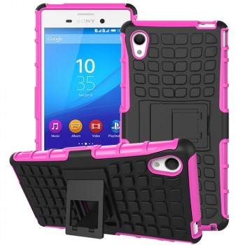 Силиконовый чехол экстрим защита для Sony Xperia M4 Aqua Пурпурный