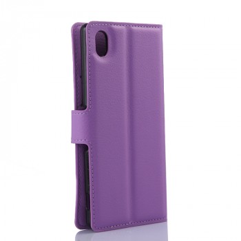 Чехол портмоне подставка с защелкой для Sony Xperia M4 Aqua Фиолетовый