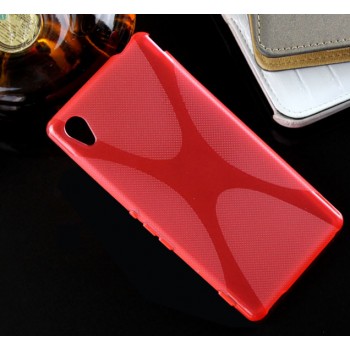 Силиконовый X чехол для Sony Xperia M4 Aqua Красный