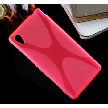 Силиконовый X чехол для Sony Xperia M4 Aqua Розовый