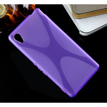 Силиконовый X чехол для Sony Xperia M4 Aqua Фиолетовый