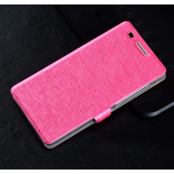 Текстурный чехол флип подставка на пластиковой основе для Huawei Honor 4C Пурпурный