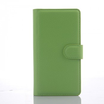 Чехол портмоне подставка с магнитной защелкой для LG Magna Зеленый