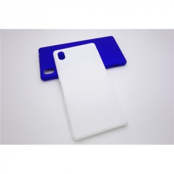 Пластиковый матовый непрозрачный чехол для Sony Xperia M4 Aqua Белый