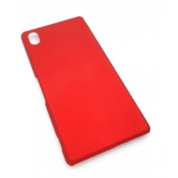 Пластиковый матовый непрозрачный чехол для Sony Xperia M4 Aqua Красный