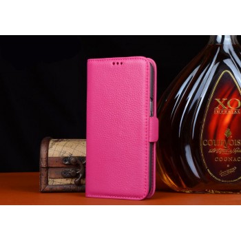 Кожаный чехол портмоне (нат. кожа) для ZTE Grand S 2 Пурпурный