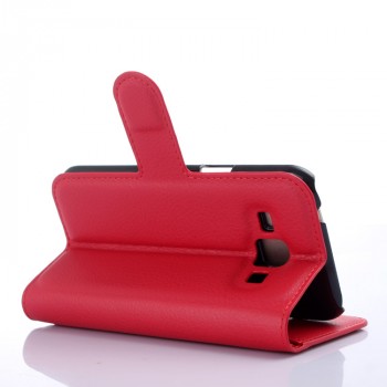 Чехол портмоне подставка с защелкой для Samsung J1 Красный