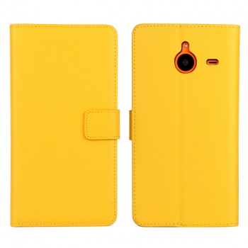 Чехол портмоне подставка с защелкой для Microsoft Lumia 640 XL Желтый