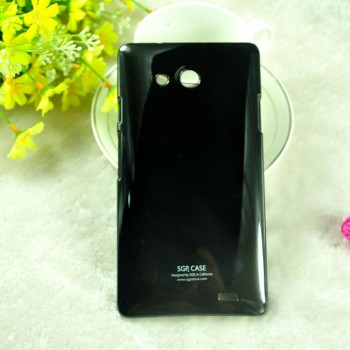 Пластиковый непрозрачный чехол для Huawei Ascend Mate Черный