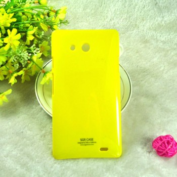 Пластиковый непрозрачный чехол для Huawei Ascend Mate Желтый