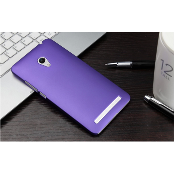 Пластиковый матовый непрозрачный чехол для ASUS Zenfone 5 Фиолетовый