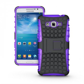 Силиконовый чехол экстрим защита для Samsung Galaxy Grand Prime Фиолетовый