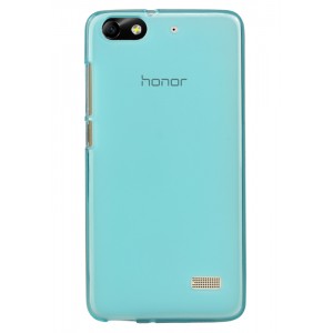 Силиконовый матовый полупрозрачный чехол для Huawei Honor 4C Голубой