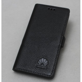 Кожаный чехол горизонтальная книжка (нат. кожа) для Huawei P8 Lite