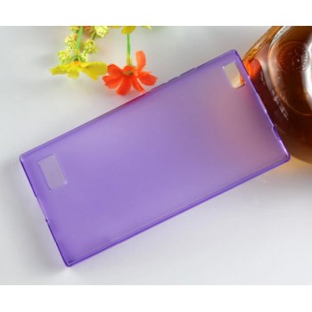 Силиконовый матовый полупрозрачный чехол для Blackberry Leap Фиолетовый