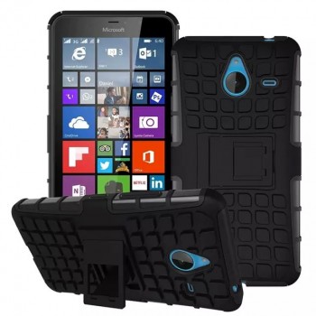 Силиконовый чехол экстрим защита для Microsoft Lumia 640 XL Черный