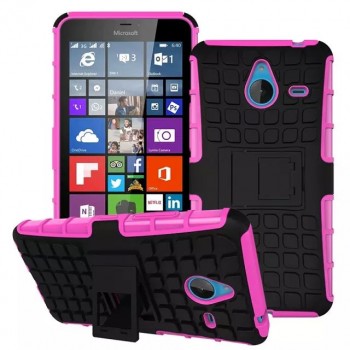 Силиконовый чехол экстрим защита для Microsoft Lumia 640 XL Пурпурный