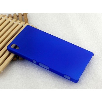 Пластиковый матовый Металлик чехол для Sony Xperia Z3+ Синий
