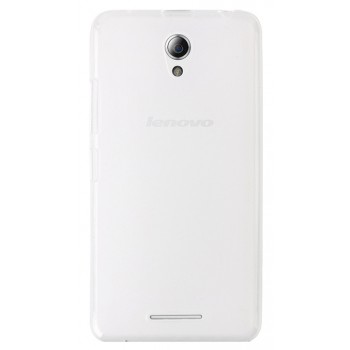 Силиконовый матовый полупрозрачный чехол для Lenovo A5000 Белый