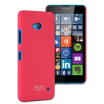 Пластиковый матовый непрозрачный чехол повышенной шероховатости для Microsoft Lumia 640 Пурпурный
