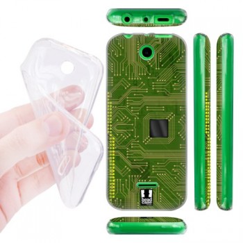 Силиконовый матовый дизайнерский чехол с эксклюзивной серией принтов Microelectronics для Nokia 225 (изготовление на заказ) 
