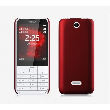 Пластиковый матовый непрозрачный чехол для Nokia 225 Бордовый