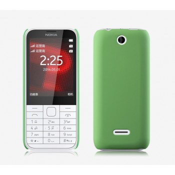 Пластиковый матовый непрозрачный чехол для Nokia 225 Зеленый