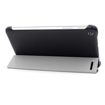 Чехол флип подставка сегментарный на пластиковой основе для Huawei MediaPad T1 7.0/T2 7.0 Черный