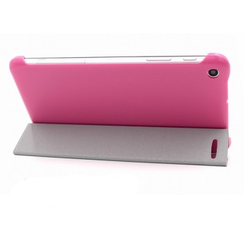 Чехол флип подставка сегментарный на пластиковой основе для Huawei MediaPad T1 7.0/T2 7.0 Розовый