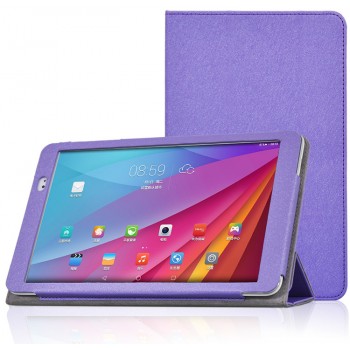 Текстурный чехол подставка с рамочной защитой для Huawei MediaPad T1 10.0 Фиолетовый