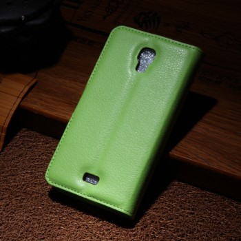 Чехол портмоне подставка с защелкой для Explay Vega Зеленый