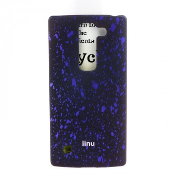 Пластиковый матовый дизайнерский чехол с с голографическим принтом Звезды для LG Spirit Фиолетовый